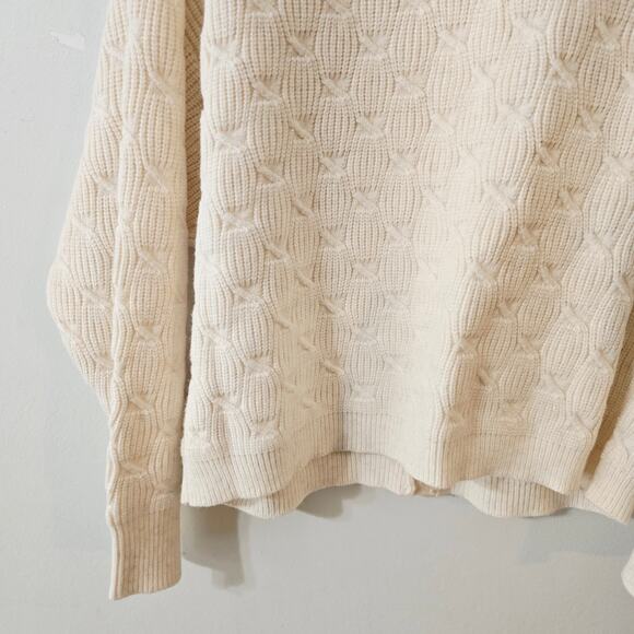 NWT Belldini Ecru Button Up Cardigan Sweater Shimmer Size L Large - Picture 9 of 12